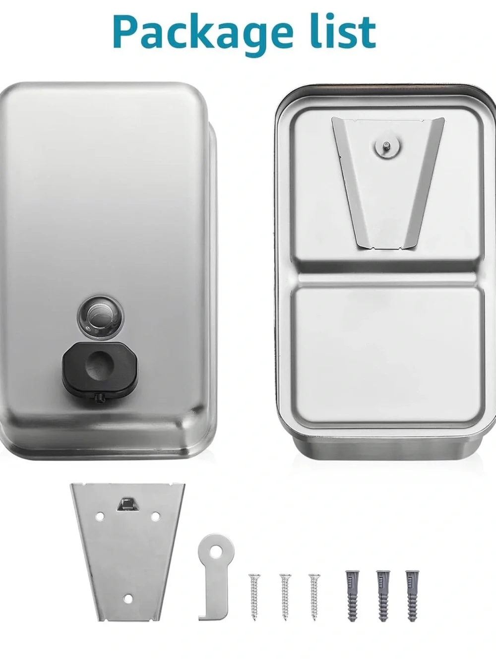 Commercial Wall Mount Soap Dispenser - Stainless Steel Bathroom Hand Soap 38.8oz